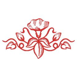 Redwork Morning Glory 2 05(Lg) machine embroidery designs