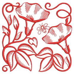 Redwork Morning Glory 2 07(Md) machine embroidery designs