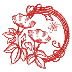 Redwork Morning Glory 2 08(Sm) machine embroidery designs