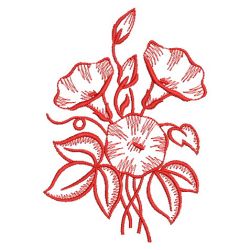 Redwork Morning Glory 2 09(Md) machine embroidery designs