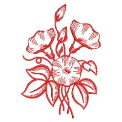 Redwork Morning Glory 2 09(Sm) machine embroidery designs