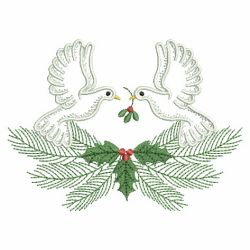 Vintage Christmas Doves 01(Sm) machine embroidery designs