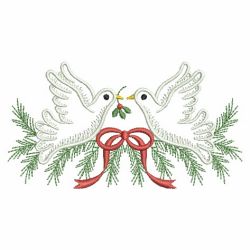 Vintage Christmas Doves 06(Sm) machine embroidery designs