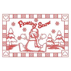 Redwork Let it Snow 01(Md) machine embroidery designs