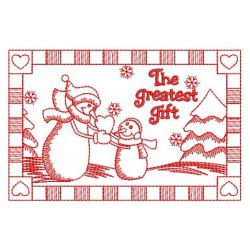 Redwork Let it Snow 02(Md) machine embroidery designs
