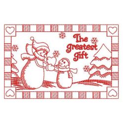 Redwork Let it Snow 02(Sm) machine embroidery designs