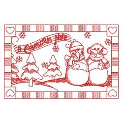 Redwork Let it Snow 03(Lg) machine embroidery designs