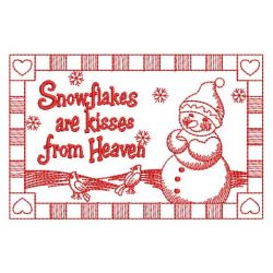 Redwork Let it Snow 05(Md) machine embroidery designs