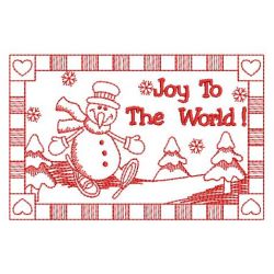 Redwork Let it Snow 07(Md) machine embroidery designs