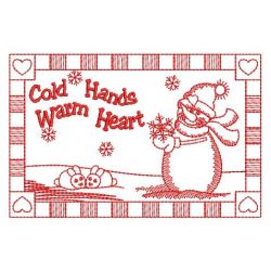 Redwork Let it Snow 08(Lg) machine embroidery designs