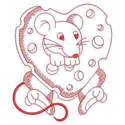 Redwork Holiday Mice 01(Sm) machine embroidery designs