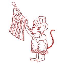 Redwork Holiday Mice 04(Lg)