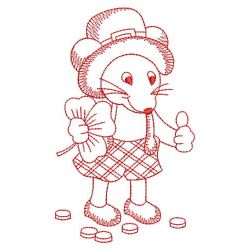 Redwork Holiday Mice 06(Lg) machine embroidery designs