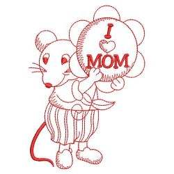 Redwork Holiday Mice 08(Md) machine embroidery designs