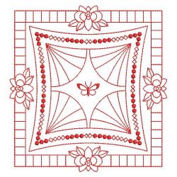Redwork Enticement Quilt 02(Sm) machine embroidery designs