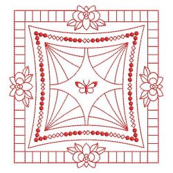 Redwork Enticement Quilt 02(Sm)