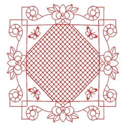 Redwork Enticement Quilt 04(Lg) machine embroidery designs