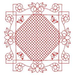 Redwork Enticement Quilt 04(Sm)