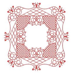 Redwork Enticement Quilt 06(Sm)