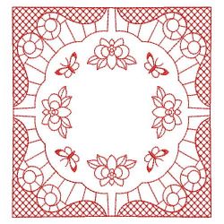 Redwork Enticement Quilt 09(Sm)