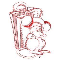 Redwork Christmas Mice 03(Lg)