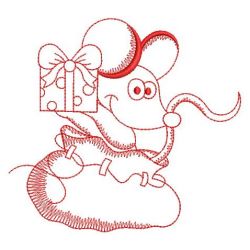 Redwork Christmas Mice 09(Sm)