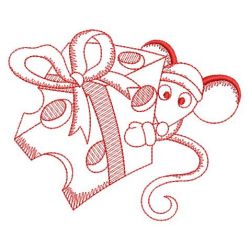Redwork Christmas Mice 10(Sm)