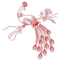 Redwork Peacock 02(Lg) machine embroidery designs