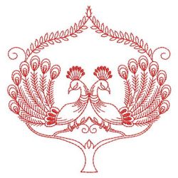 Redwork Peacock 03(Lg) machine embroidery designs