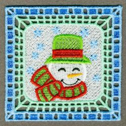 Christmas Snowman Doily 03