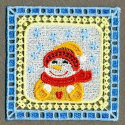 Christmas Snowman Doily 04