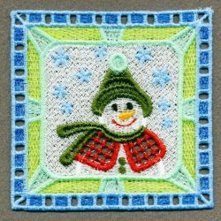 Christmas Snowman Doily 05