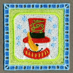 Christmas Snowman Doily 06 machine embroidery designs