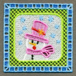 Christmas Snowman Doily 07