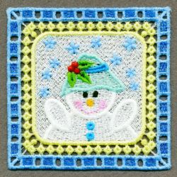 Christmas Snowman Doily 09 machine embroidery designs