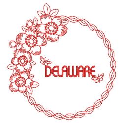 Redwork Unite States Flowers 01 08(Md) machine embroidery designs