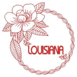 Redwork Unite States Flowers 02 08(Sm) machine embroidery designs