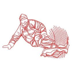 Redwork Skiers 06(Md) machine embroidery designs