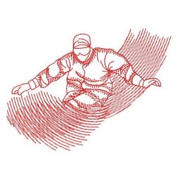 Redwork Skiers 08(Lg) machine embroidery designs