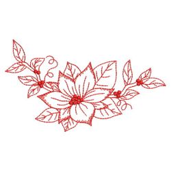 Redwoek Christmas Poinsettia 02(Md) machine embroidery designs