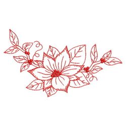 Redwoek Christmas Poinsettia 02(Sm) machine embroidery designs