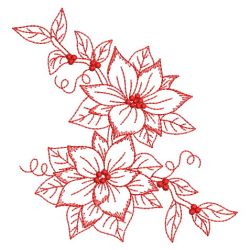 Redwoek Christmas Poinsettia 03(Sm) machine embroidery designs