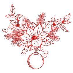 Redwoek Christmas Poinsettia 05(Lg) machine embroidery designs