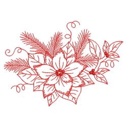 Redwoek Christmas Poinsettia 08(Lg) machine embroidery designs