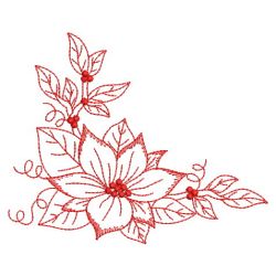 Redwoek Christmas Poinsettia 09(Sm) machine embroidery designs