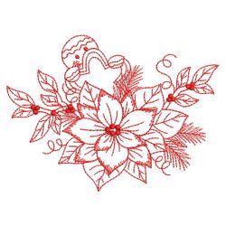 Redwoek Christmas Poinsettia 10(Sm) machine embroidery designs