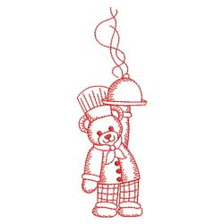 Redwork Chef Teddy Bear 03(Sm)