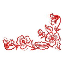 Redwork Heirloom Pansy 02(Lg)