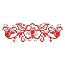 Redwork Heirloom Pansy 05(Lg)