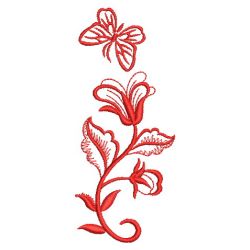 Redwork Heirloom Pansy 11(Md) machine embroidery designs